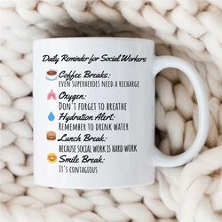 empowering social worker mug, gift for case manager, positive affirmation, family therapy, thank you gift, bcba birthday