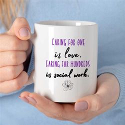 empowering social worker mug, positive affirmation, gift for case manager, family therapy, thank you gift, bcba birthday