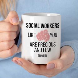 personalized social worker mug, empowering, custom gift for case managers, family therapy, bcba birthday, cbt, aba, posi