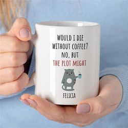 personalized actor mug, funny cat, custom gift for entertainer, coworker birthday, appreciation, for men & women, thank