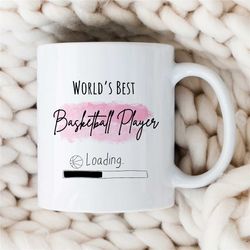world's best basketball player loading, hooper cup, b-ball coach birthday present, sport mug, fan, baller, nephew, men/w