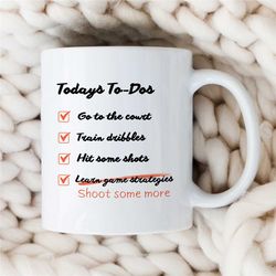mug for hooper, to-do list, funny b-ball cup, gift for basketball coach, ball sport, for boys, birthday present, men's g