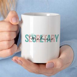 personalized secretary mug, custom gift for assistant, coworker birthday, receptionist, work anniversary, thank you, wif
