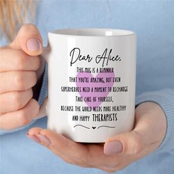 personalized empowering therapist mug, custom gift for counselor, family therapy appreciation, bcba thank you, cbt, posi
