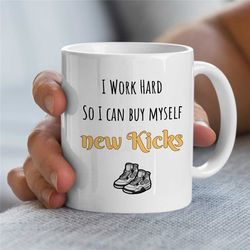 mug for hooper, kicks, shoes, funny b-ball cup, gift for basketball coach, ball sport, for boys, birthday present, men's