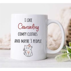 introverted counselor mug, cat, gift for therapist, family therapy appreciation, thank you gift, bcba, cbt birthday, aba