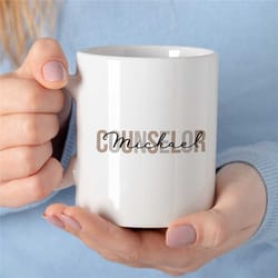 personalized counselor mug, custom gift for therapist, bcba birthday, cbt work, aba, family therapy appreciation, men/wo
