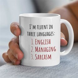 funny manager enumeration mug, gift for boss, coworker birthday, job appreciation, work office decor, profession, for hi