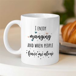 introverted manager mug, gift for boss, coworker birthday, job appreciation, work office decor, profession, for him/her,