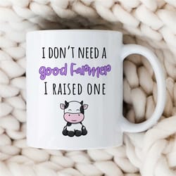 farmer mug, gift for agronomist, parents, cow, nature lover, garden owner, employee appreciation, housewarming, best fri