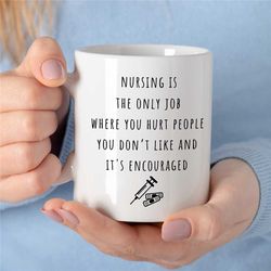 rn hospital mug, registered nurse gift, mug for medical assistant, nursing school graduation gift, midwife, funny cowork