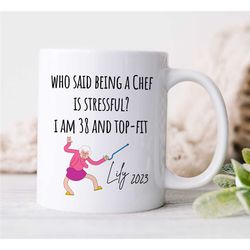 custom chef mug, grandma motif, personalized gift for cook, gastronomy appreciation, culinary school graduate, gourmet,