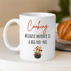 chef mug, big no-no, meme gift for cooks, gastronomy appreciation, culinary school graduate, gourmet, thank you, caterer