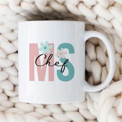 Personalized Chef's Initials Mug, Custom Gift for Cook, Gastronomy Appreciation, Culinary School Graduate, Gourmet, Cate