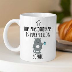 unique present for pt, personalized physio mug, custom physiotherapist cup, therapist birthday present, hospital mug wit