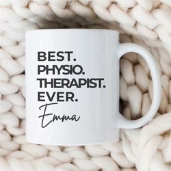 unique gift for physios, custom mug for physiotherapists, personalized pt mug, birthday present for husband/wife, thank