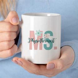 unique gift for physios, custom mug for physiotherapists, personalized pt mug, birthday present for husband/wife, thank