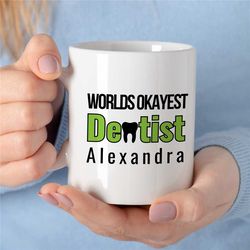 custom mug for dental grads, personalized dentist appreciation gift, unique doctor cup, birthday present, for him and he