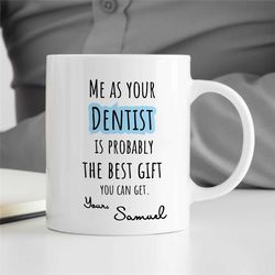 personalized dentist appreciation gift, custom mug for dental grads, unique doctor cup, birthday present, for him and he