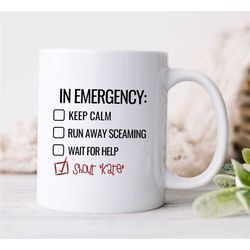 custom csr emergency mug, personalized gift for customer service rep, job appreciation, profession cup, colleague leavin