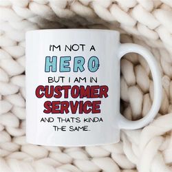 hero csr mug, wordplay, gift for customer service rep, job appreciation, profession cup, colleague leaving, for him & he