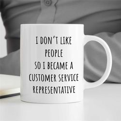 introverted csr mug, gift for customer service rep, job appreciation, profession cup, colleague leaving, for him & her,