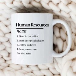 custom hr definition mug, personalized gift for human resources, team appreciation, for him & her, friend, management le