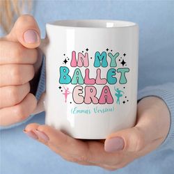 personalized mug for ballet dancers, custom ballet teacher mug, customizable gift for ballet teacher, unique dance gifts