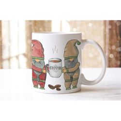 Gnomes Coffee Mug, Crazy cat lady, Gift for her Housewarming gift valentines gift Funny mug Cheeky gift Inappropriate gi