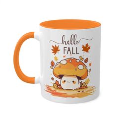 hello fall mug, 11oz, its fall yall mug, gift for halloween, cute fall mug, fall decor, thanksgiving gift, autumn decor