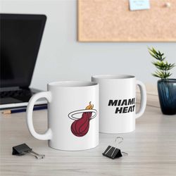 ceramic mug 11oz, miami heat mug, heat mug, miami mug, coffee mug, tea mug, sport mug, nba mug, nba , gift, basketball,