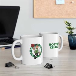 ceramic mug 11oz, boston celtics mug, celtics mug, boston mug, coffee mug, tea mug, sport mug, nba mug, nba , gift,baske