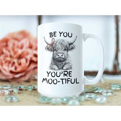 Highland Cow Coffee Mug, Funny Coffee Cup, Cow Lovers Gift, Scottish Cow, Highland Cow Gift, Farm Mug, Cow Gift For Wome