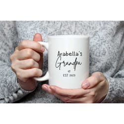 personalised grandpa mug, father's day gift, mug for new grandpa, new grandpa mug, personalised dad mug, father's day gi