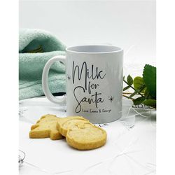 milk for santa mug, santa's milk mug, santa's milk, milk for santa, personalised milk for santa mug, christmas mug for s