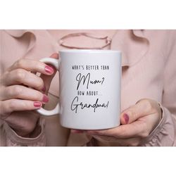 personalised promoted to grandma mug, mum to grandma, mug for new grandma, grandma mug, personalised grandma mug, mum pr