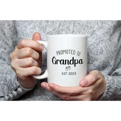 promoted to grandpa mug, father's day gift, new grandpa mug, dad mug, personalised dad mug, new grandpa, father's day gi