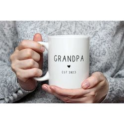father's day gift, mug for new grandpa 2023, grandpa mug, personalised dad mug, first father's day as grandpa, mug for d