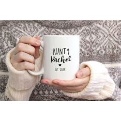 promoted to aunty mug, sister promoted to aunty mug, personalised promoted to aunty mug, new aunt mug, aunty mug, promot