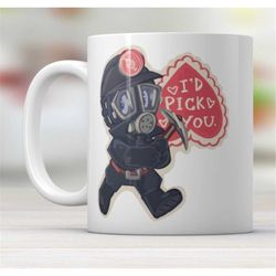 id pick you, my bloody valentine horror mug