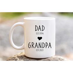 pregnancy announcement, dad, grandpa, pregnancy reveal, grandpa gift, new baby reveal gift, with custom estimate year