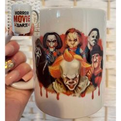 horror movie junkie, fan mug
