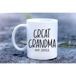 great grandmother mug, pregnancy announcement, great grandma mug, customised grandma mug, personalised gift, custom nam