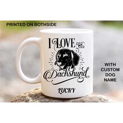 Dachshund Personalised dog Mug, Custom Coffee Mugs, Custom mug