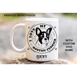 boston terrier personalised dog mug, custom coffee mugs, custom mug