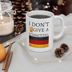 i don't give a schitzel funny coffee mug, i'm on my worst behaviour funny mug, funny german mug, funny beer gift, funny