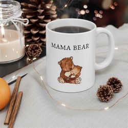mama bear coffee mug, mug for mother, adorable gift for mother, world's best mom gift, mothers day gift, mug for mom