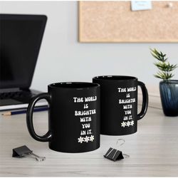 mental health matters mug positive affirmations coffee mug black mug birthday gift for wife mom boss mug gift for her co