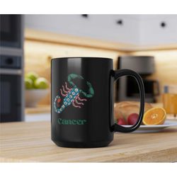 cancer zodiac sign mug birthday gift june birthdays christmas gift for her gift for him funny gifts ideas birthday gifts