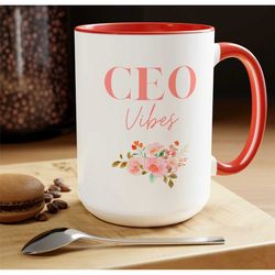 ceo vibes mug boss lady mug supervisor mug coffee mug gift mug floral mug gift for her gift for wife coffee mugs tea chr